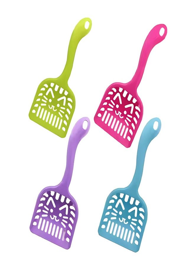 PET FUN Cat Face Cat Litter Tray Scooper | Lightweight Poop Scoop for Cats | Sturdy Cat Litter Sifter with Comfortable Grip Handle | Suitable for All Litter Basin Boxes (Colour May Vary, Pack of 1) - Image 1